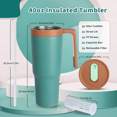 1200ml Travel Water Bottle With Handle Leakproof Lid Stainless Steel Tumbler