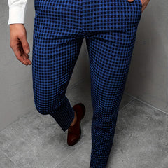 Men's Plaid Casual Business Suit Pants