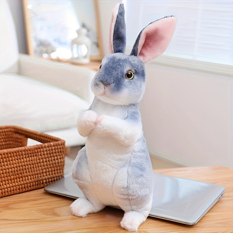 Lifelike Rabbit Plush Toy Set - Beige - Soft Polyester Fabric with PP Filling