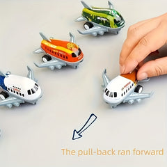10pcs Mini Plastic Airplane Set Inertia Driven Party Favor Christmas Halloween