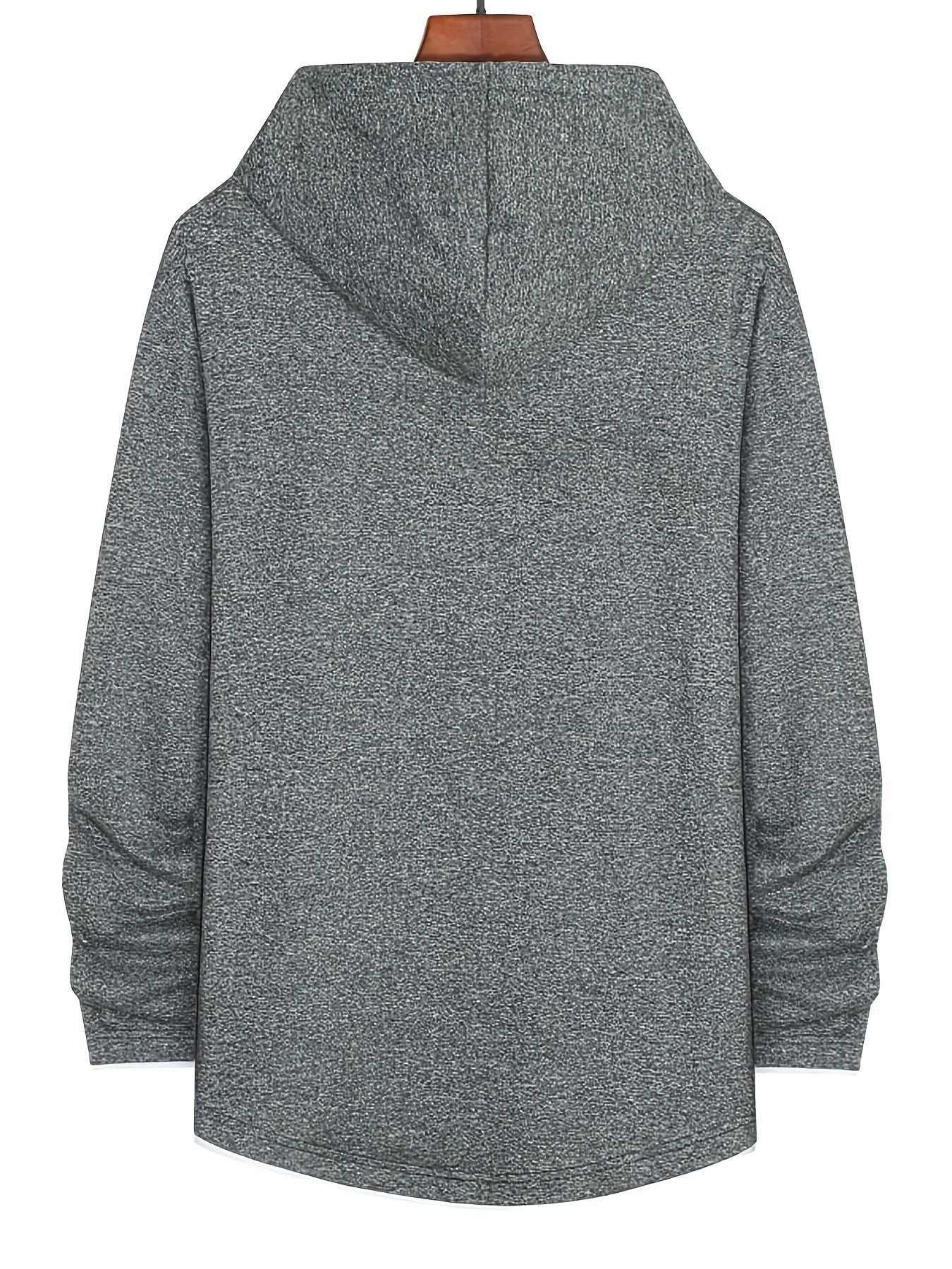 Men's Casual Hoodie Stretchy Long Sleeve Hooded Sweatshirt