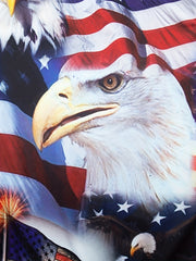 Men's Bald Eagle Print T Shirt for Summer Outdoor Activities