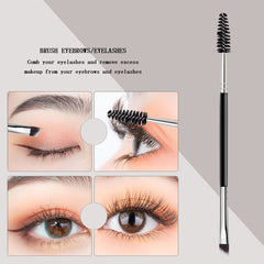 2 Pcs Double Ended Eyebrow Brush & Spoolie for Brow Powder