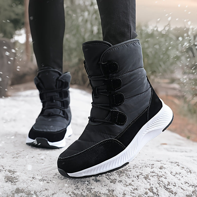 Plush Lined Waterproof Snow Boots for Fall Winter