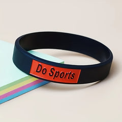 2pcs Silicone Sports Bracelet Comfortable Wristband for Fitness & Sports