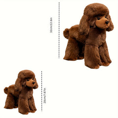 Jumbo Poseable Poodle Plush Squishy Body & Brown