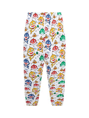 Boys Shark Print Pajamas Set Long Sleeve Top & Pants Kids Clothes