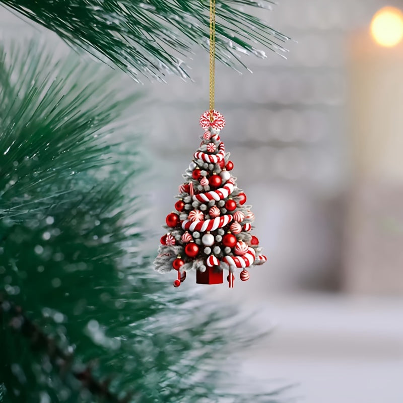 Mini Christmas Tree Ornaments for Hanging Decor