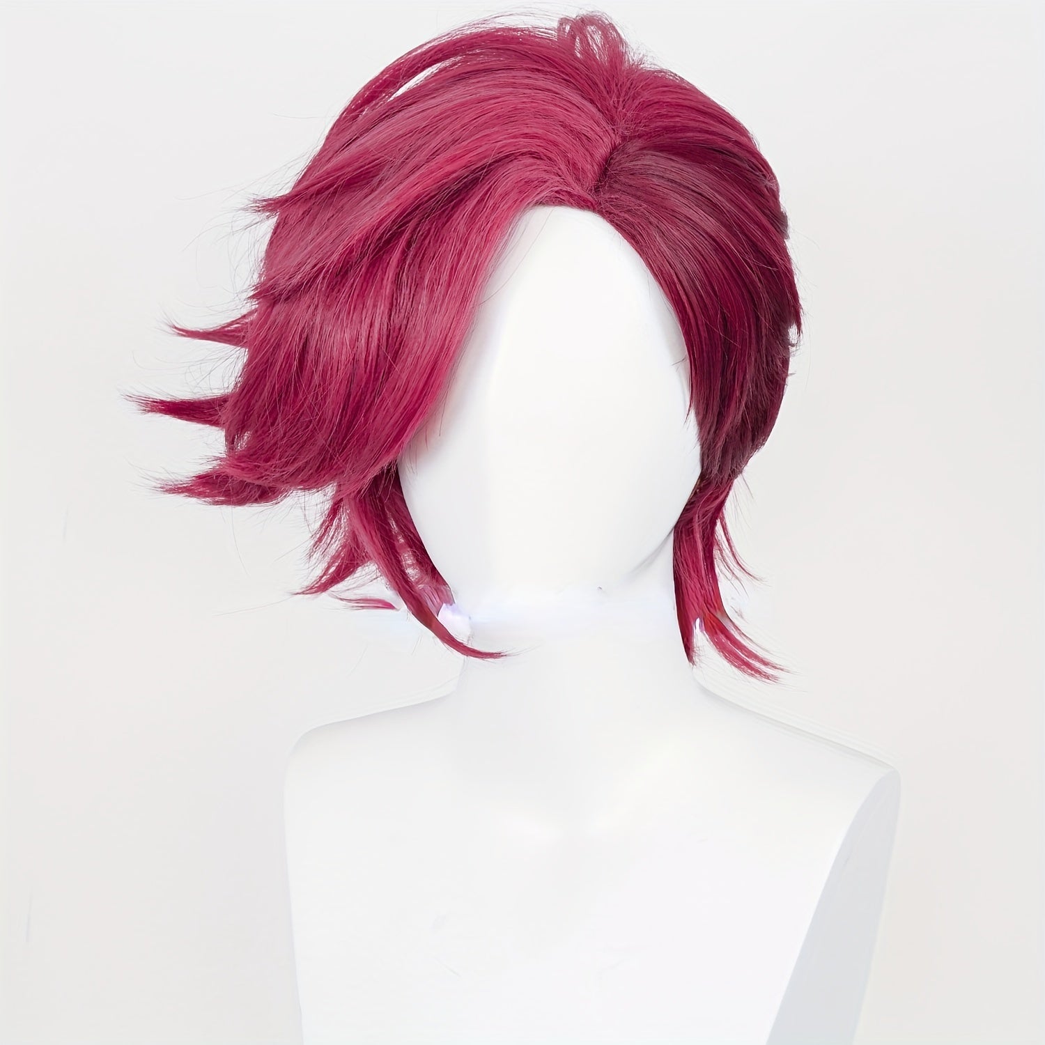 Men's Anime Wine Red Wig