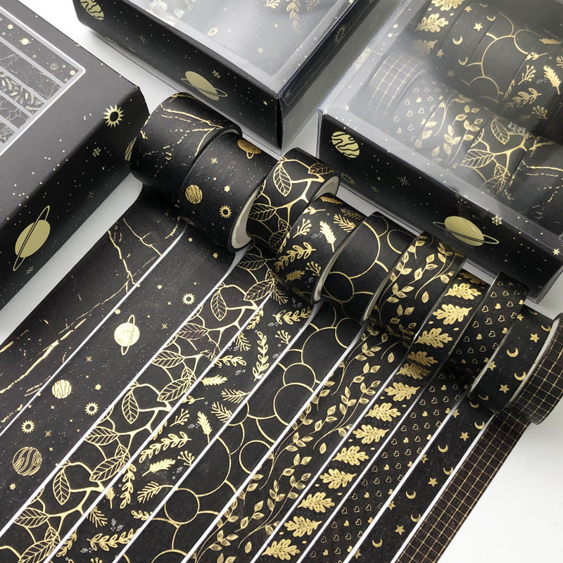 10pcs Foil Washi Tape Set for DIY Scrapbooking & Wrapping