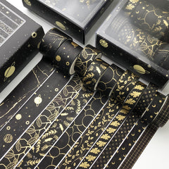 10pcs Foil Washi Tape Set for DIY Scrapbooking & Wrapping