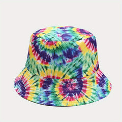 Tie Dye Bucket Hat Printed Hip Hop Unisex Basin Hat Lightweight Sunscreen Fisher