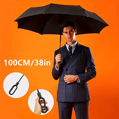 Windproof Automatic Golf Umbrella Dual-Use Rain or Shine 8 Ribs