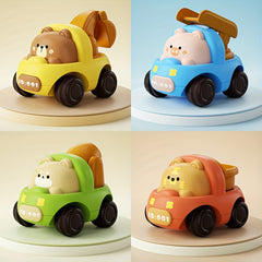 2pcs Animal Racing Car Toy Set - Push Car Toys