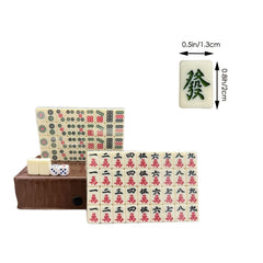Mini Chinese Mahjong Game Set With 146 Tiles & Dice