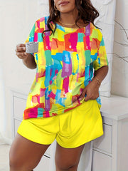 Tie Dye Tee & Shorts Pajama Set