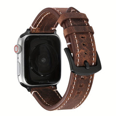 Crazy Horse Leather Iwatch Band Quick Release Retro Italian Cowhide 38-49mm