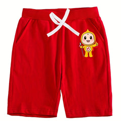 Boys Casual Cartoon Drawstrings Pants Summer Holiday