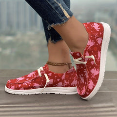Women's Cartoon Heart & Icecream Skateboard Shoes