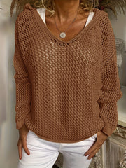 Casual Sweater Women's Plus Solid Hooded Jumper
