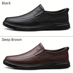 Men's Logo Loafer Shoes Non-slip Slip On Dress Shoes
