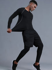 Men's Quick Dry Compression Shirt & Leggings Set