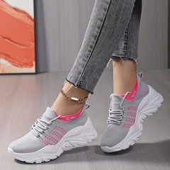 Women's Lace up Chunky Sneakers Non slip Platform Shoes