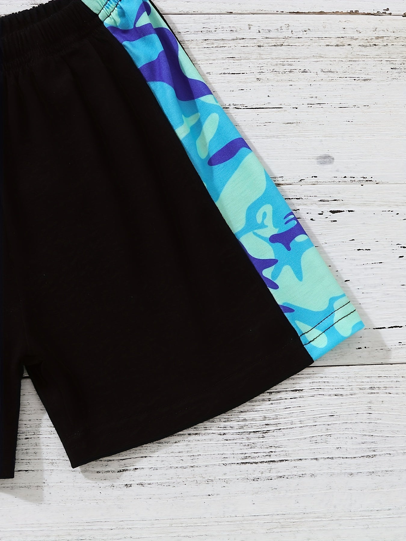 Boys Camo T Shirt and Shorts Set for Summer
