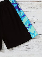 Boys Camo T Shirt and Shorts Set for Summer