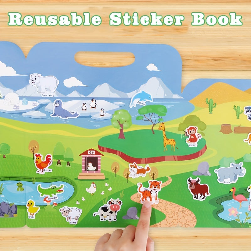 Reusable Sticker Book For Kids, Washable Stickers, Christmas Gift