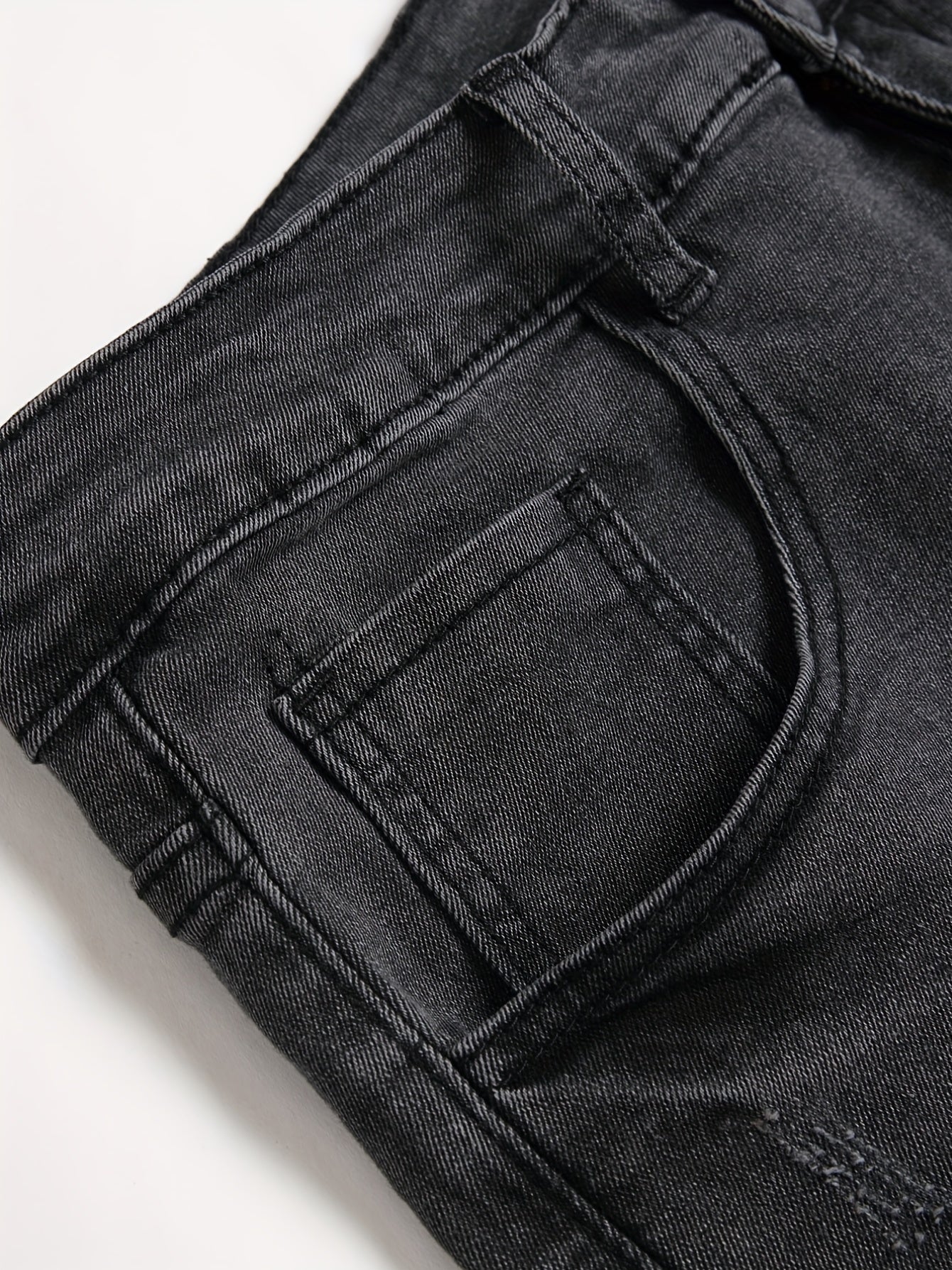 Men's Distressed Slim Fit Jeans - Casual Street Style Denim Pants
