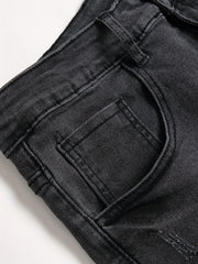 Men's Distressed Slim Fit Jeans - Casual Street Style Denim Pants