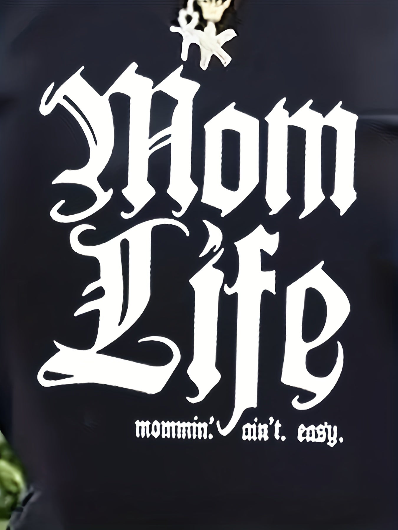 Mom Life Print 2pc Set Gothic Letter Print T Shirt & Shorts Women's Outfits