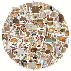 112pcs Vintage Art Cartoon Graffiti Stickers for Water Bottle Laptop Phone