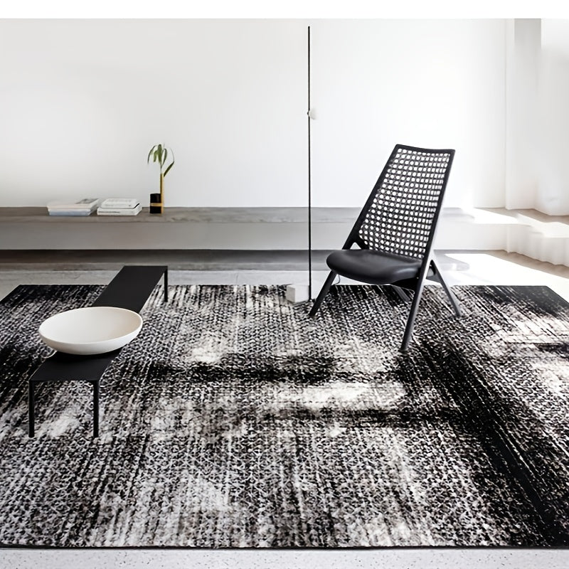 Ink Splashed Pattern Carpet Indoor Square Area Rug with Anti-Slip Bottom