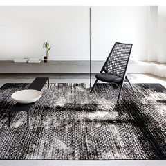 Ink Splashed Pattern Carpet Indoor Square Area Rug with Anti-Slip Bottom