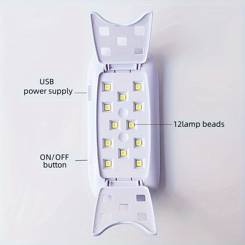 Foldable UV LED Resin Light, 12 Light Source Beads, Fast Curing Machine