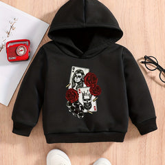 Boys Poker Rose Halloween Hoodie Sweatshirt