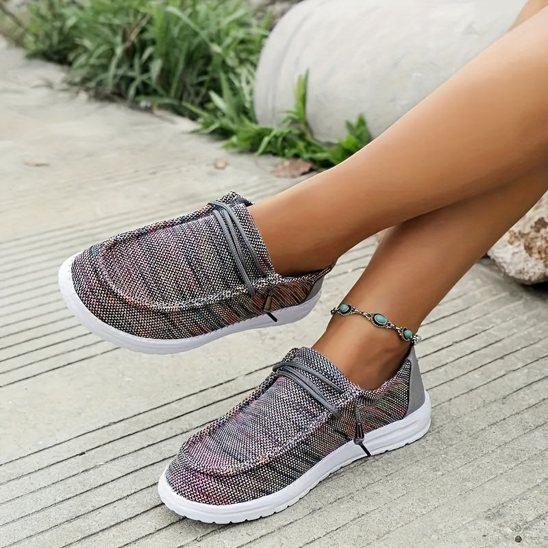 Casual Flat Sneakers Lightweight Slip On Walking Shoes