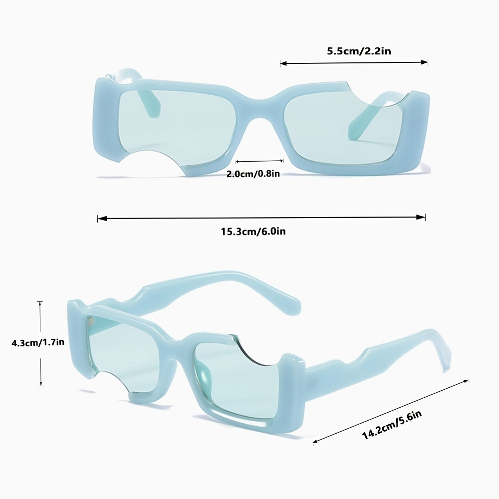 Semi-rimless Sunglasses Women's Shades Y2K Fashion Sunscreen Glasses