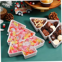 4pcs Christmas Tree Appetizer Tray for Home Office