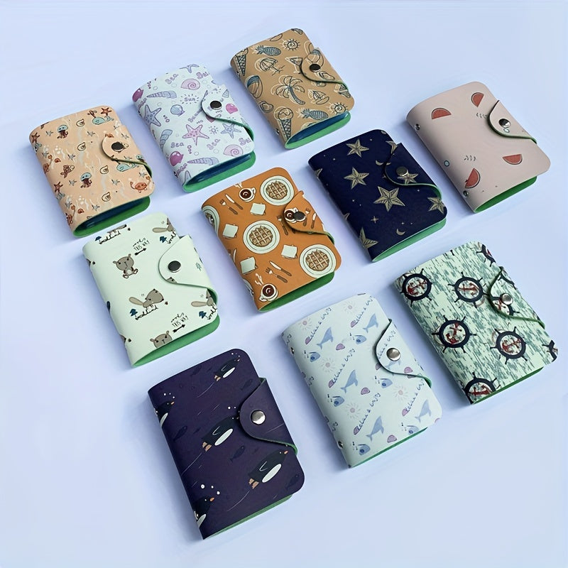 Cartoon PU Leather Card Holder 24 Slots