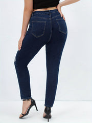 Butterfly Print High Rise Skinny Jeans