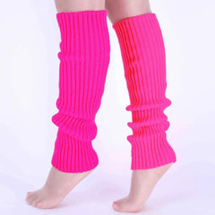 Rib Knit Knee High Leg Warmer Socks Women's Stockings