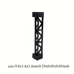 4pcs Military Train Car Pillar Support Girder ABS City Building Blocks Grey