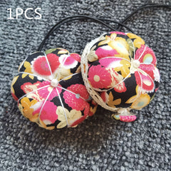 Pumpkin Shape Pin Cushion with Wrist Strap for Sewing DIY