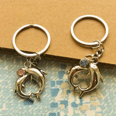 Cartoon Couple Dolphin Keychain Pendant Gift