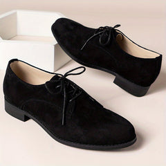 Men's Suede Derby Shoes Low Heel Lace-up Front Office Business Formal