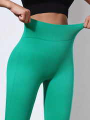 Ribbed High Waist Sports Leggings Butt Lifting Yoga Pants