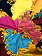 Baroque Print Blouse & Pants Set